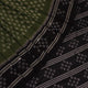Green and black Sambalpuri cotton saree with motifs, elegantly draped.