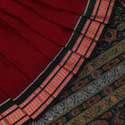 Handloom Maroon Bomkai Cotton Saree with Green border