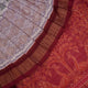 Full layout of a multi-color and maroon Sambalpuri cotton saree displaying the complete design and pallu.