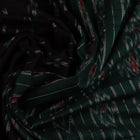 Black and red cotton Sambalpuri saree draped elegantly