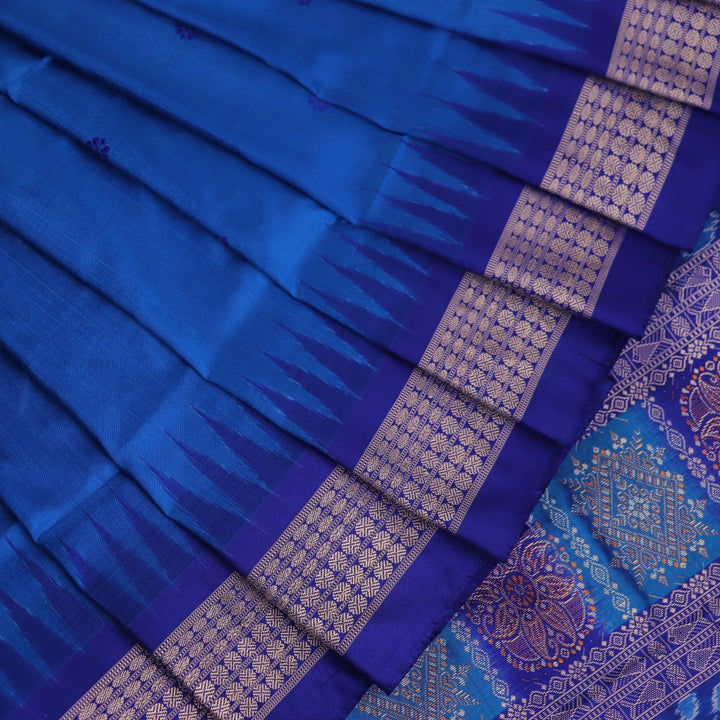 Close-up view showcasing the smooth texture of the silk fabric.