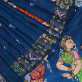 Patachitra Silk Saree - Blue