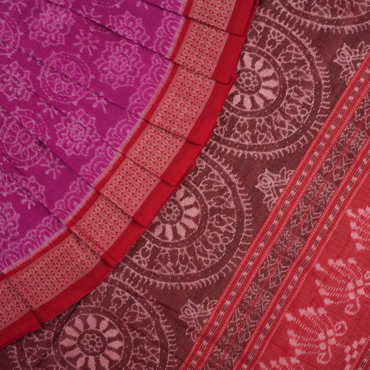 Sambalpuri Cotton Saree - Pink