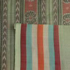 Full view of a green cotton Sambalpuri handloom Saree featuring butta pattern.