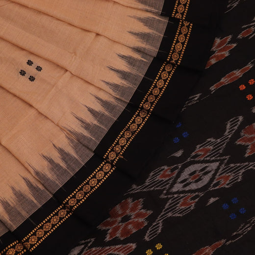 Sambalpuri Cotton Saree - Cream
