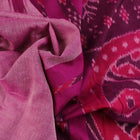 Plain pink and violet Sambalpuri cotton saree elegantly draped.