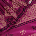 Tussar Tussar Silk Saree - Magenta