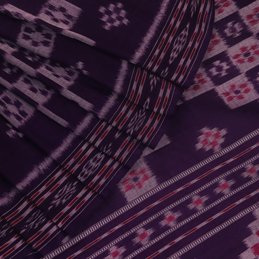 Sambalpuri Cotton Saree - Red