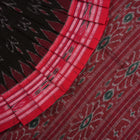 Handloom Black Sambalpuri Cotton Saree with Red border