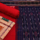 Close-up of vibrant motifs on blouse piece fabric