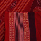 Blue cotton Bomkai saree with red butta pattern, full view