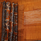 Close-up showing fine weave and subtle texture of Tussar Silk fabric