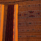 Styling view of a plain maroon and yellow Sambalpuri cotton saree.
