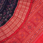 Handloom Blue Sambalpuri Cotton Saree with Red border