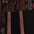 Full product view of a grey Bomkai cotton saree featuring black butta patterns.