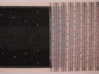 Full view of a Black and White Sambalpuri Cotton Saree with Butta pattern.