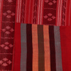 Full product view of a pink and red Sambalpuri Cotton Saree with butta pattern.