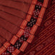 Full-width view of a brown and maroon cotton Sambalpuri saree featuring a butta pattern