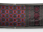 Close-up showing the rich, handloom silk texture and intricate multi-color Utkallaxmi weave with motifs.