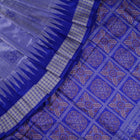 Handloom Grey Bomkai Silk Saree with Blue border