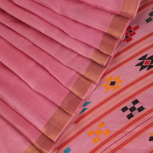Tussar Tussar Silk Saree - Pink