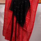 Handloom Black Sambalpuri Cotton Dupatta with Red border