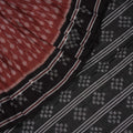 Brown Sambalpuri Cotton Saree with Black Border P73-10-06132