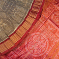 Grey Tissue Motifs Sambalpuri Silk Saree