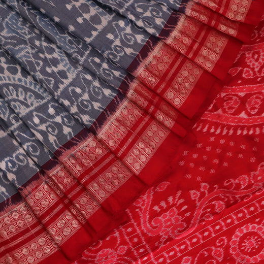 Sambalpuri Silk Saree - Grey