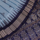 Handloom Blue Bomkai Silk Saree with Blue border