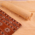 Rust Bomkai Cotton Dress Material
