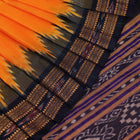 Handloom Yellow Khandua Silk Saree with Blue border