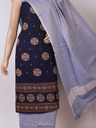 Matching Bomkai cotton blouse piece in maroon and pink, featuring coordinating butta pattern.