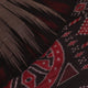 Styled view of a plain grey and black Sambalpuri cotton handloom saree.