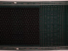 Black and red cotton Sambalpuri saree draped elegantly