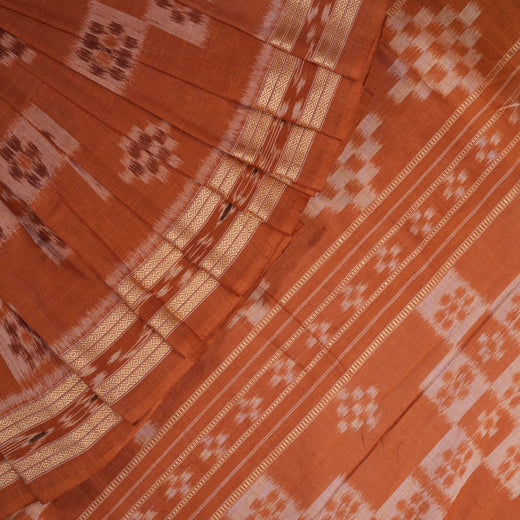 Sambalpuri Cotton Saree - Maroon
