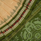 Handloom Cream Sambalpuri Silk Saree with Green border