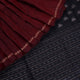 Full product view of maroon Tussar silk saree with plain pattern