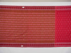 Model styled in a red multi-color Sambalpuri cotton saree featuring traditional hand-woven ikat motifs.