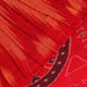 Draped plain yellow Sambalpuri cotton saree with red border.