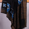 Blue Pasapalli Sambalpuri Cotton Dupatta with Black Border B10-05-05497