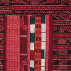 Model draped in a green and maroon pasapalli Sambalpuri cotton saree for a traditional ethnic look.