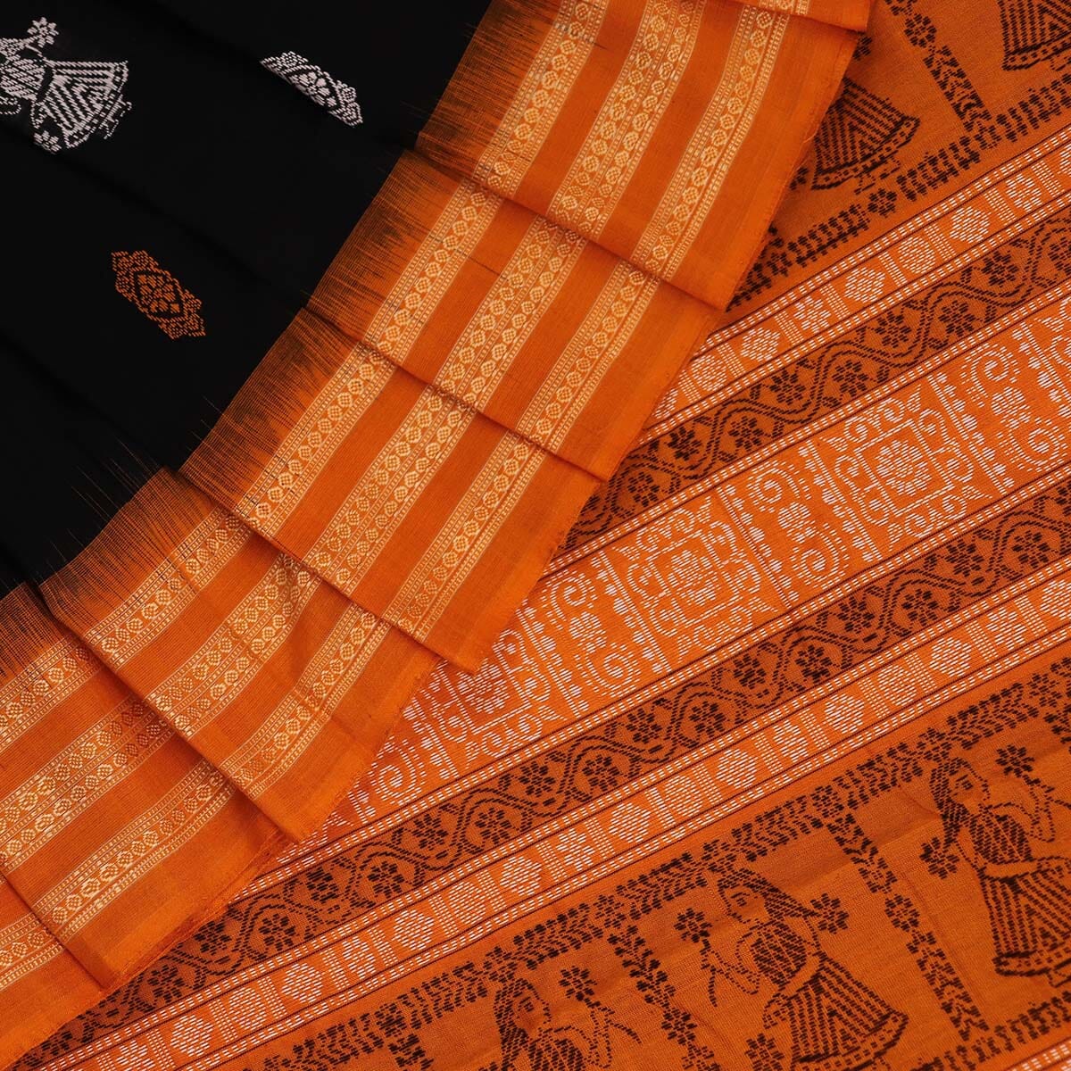 Buy odisha Handloom Handmade Pure Bomkai Cotton Saree Khandua Natural Cotton  Ikkat Sambalpuri Saree For Women/Ethnic Wear/Traditonal Saree/Handloom Saree  With Blouse Piece (62) at Amazon.in