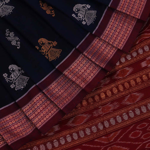 Handloom Bomkai Cotton Ikat Saree