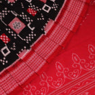 Handloom Black Sambalpuri Cotton Saree with Red border