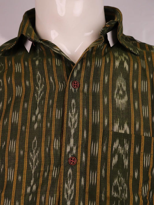 Handwoven Cotton Shirt Handloom Shirt & Kurta_Men Priyadarshini Handloom 