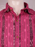 Pink Sambalpuri Cotton Shirt G02-18-XS