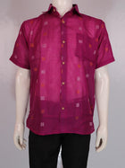 Handwoven Cotton Shirt Handloom Shirt & Kurta_Men Priyadarshini Handloom 