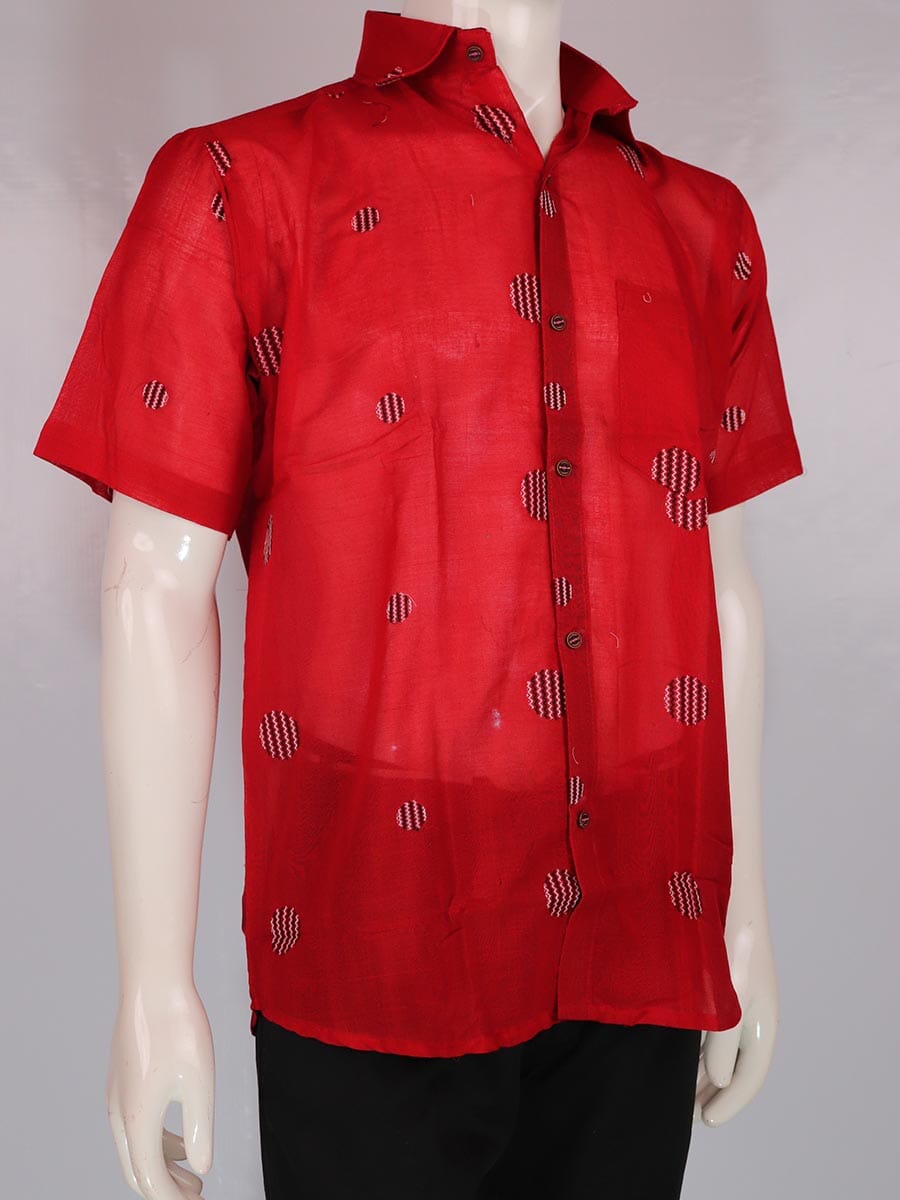 Handwoven Cotton Shirt Handloom Shirt & Kurta_Men Priyadarshini Handloom 