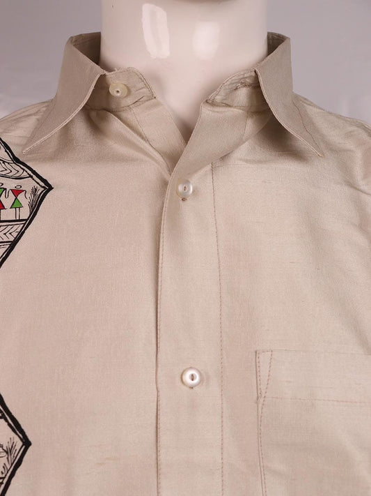 Handwoven Silk Shirt Handloom Shirt & Kurta_Men Priyadarshini Handloom 